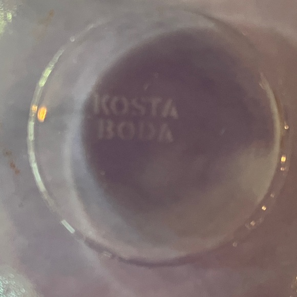 Kosta Boda Lavender Swirl Glass Votive Holder - Picture 8 of 8